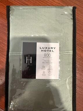 Luxury Hotel 800 Thread Count King Pillowcases - Sage Green set of 2